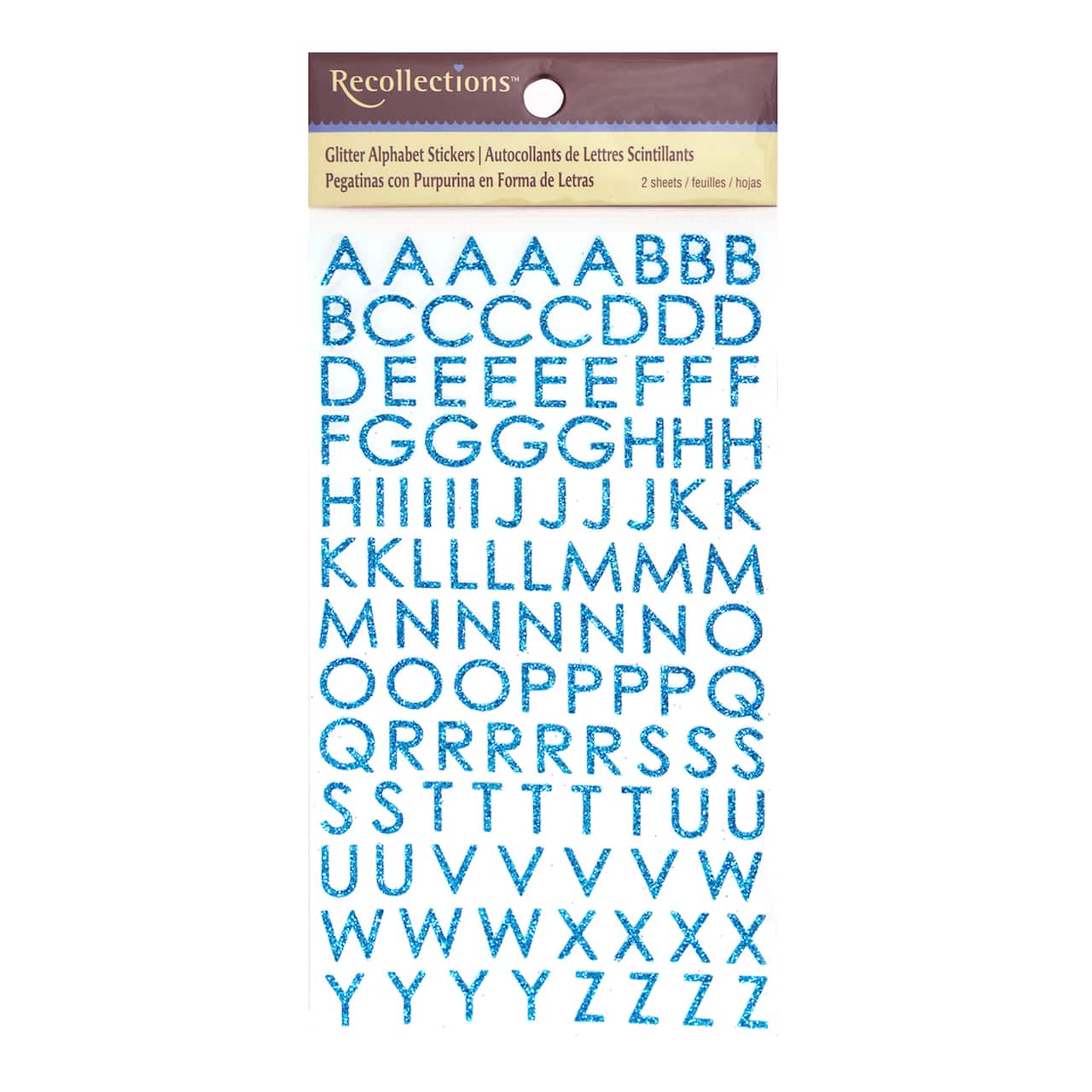 12 Pack: Glitter Block Alphabet Stickers by Recollections™